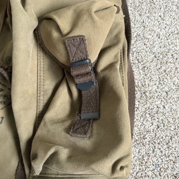 Ralph Lauren Denim & Supply Military Cargo Army Backpack Canvas Bag Bookbag - Picture 11 of 16